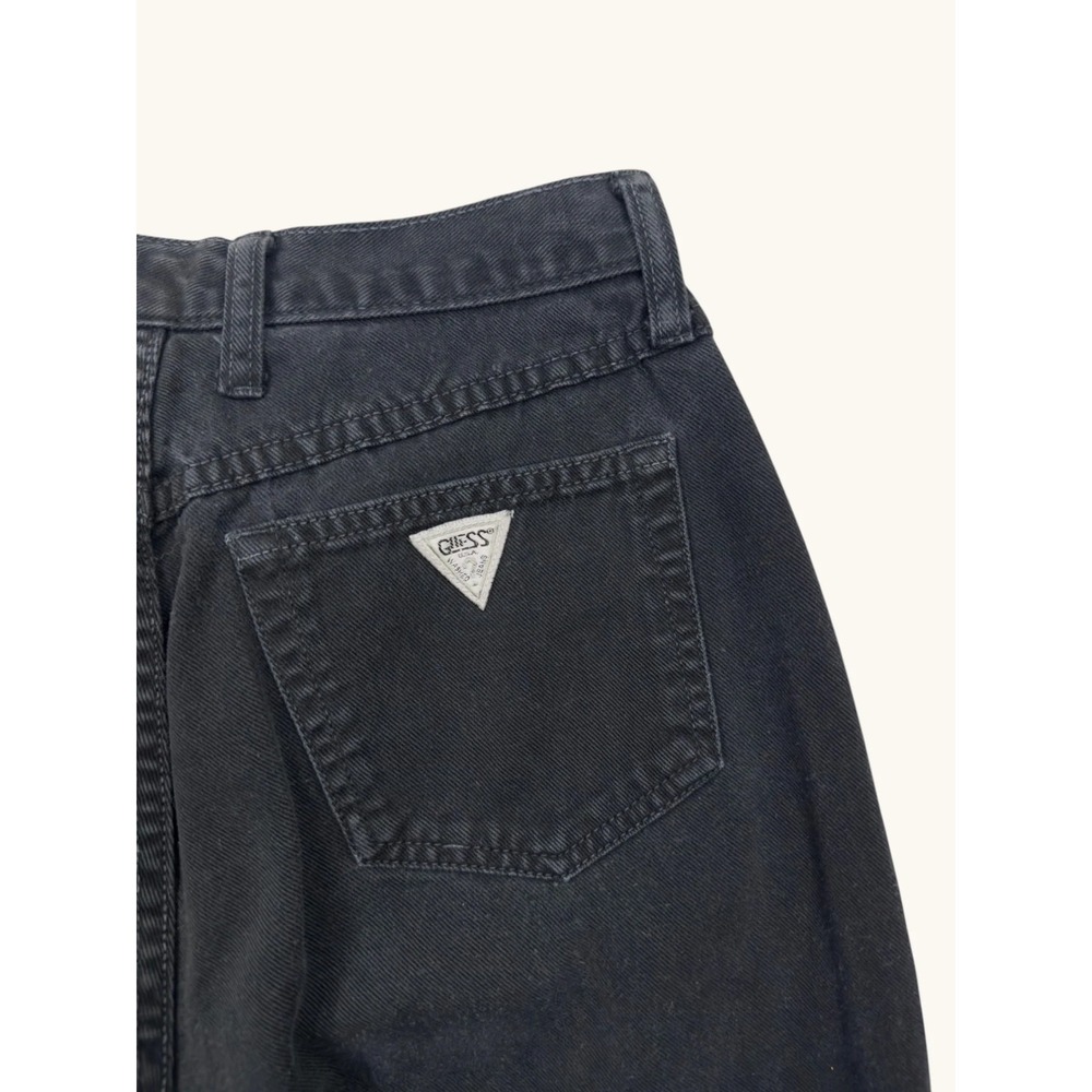 Vintage Guess Georges Marciano Black High Waisted Tapered Leg Jeans USA Made 31
